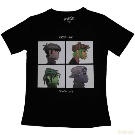 Gorillaz: Ladies T-Shirt: Demon Days (Black) (X-Large)