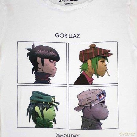 Gorillaz: Ladies T-Shirt: Demon Days (White) (XX-Large)