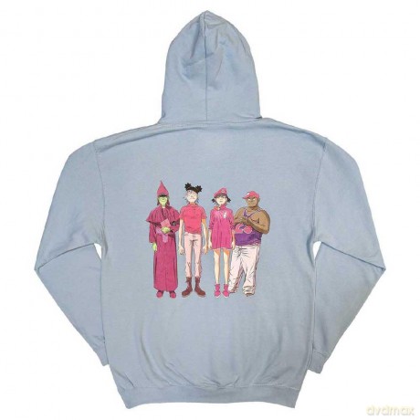Gorillaz: Unisex Pullover Hoodie: Cracker Island (Light Blue) (Back Print) (Small)