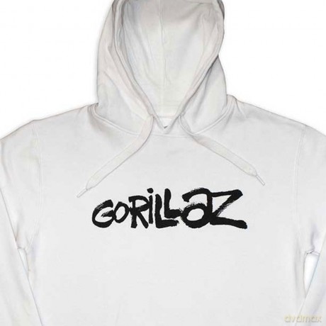 Gorillaz: Unisex Pullover Hoodie: Cracker Island (White) (Back Print) (Medium)