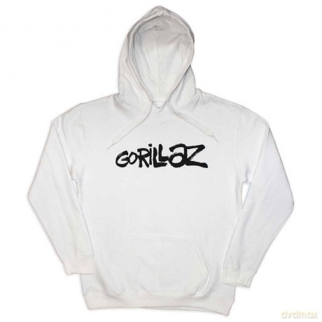 Gorillaz: Unisex Pullover Hoodie: Cracker Island (White) (Back Print) (X-Large)