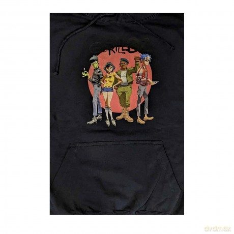 Gorillaz: Unisex Pullover Hoodie: Group Circle Rise (Navy Blue) (Medium)