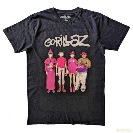 Gorillaz: Unisex T-Shirt: Cracker Island Standing Group (Black) (Large)