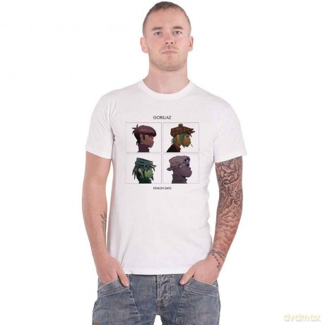 Gorillaz: Unisex T-Shirt: Demon Days (White) (Large)
