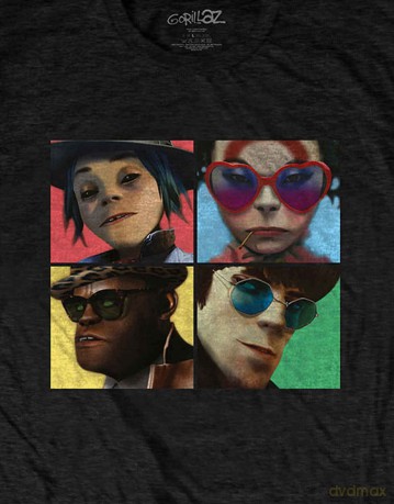 Gorillaz: Unisex T-Shirt: Humanz (Black) (Small)
