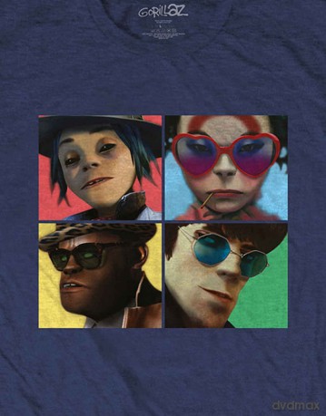 Gorillaz: Unisex T-Shirt: Humanz (Navy Blue) (X-Large)