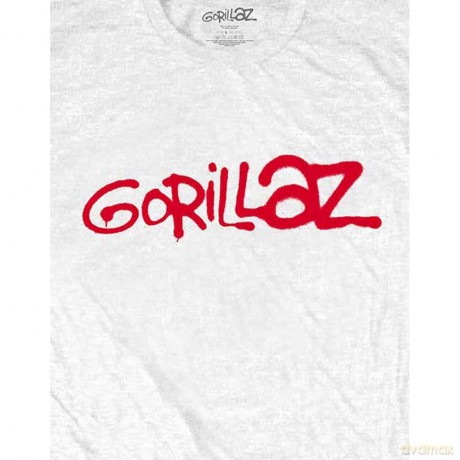 Gorillaz: Unisex T-Shirt: Logo (White) (Large)