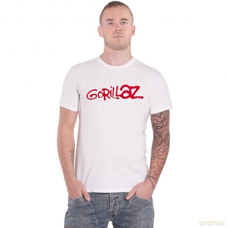 Gorillaz: Unisex T-Shirt: Logo (White) (Small)