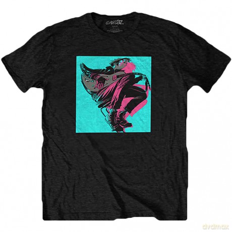 Gorillaz: Unisex T-Shirt: Now Now Logo (Black) (Back Print) (Large)