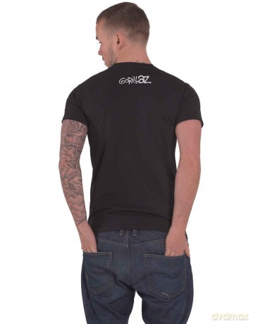 Gorillaz: Unisex T-Shirt: Now Now Logo (Black) (Back Print) (Small)