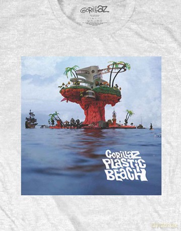 Gorillaz: Unisex T-Shirt: Plastic Beach (White) (XX-Large)