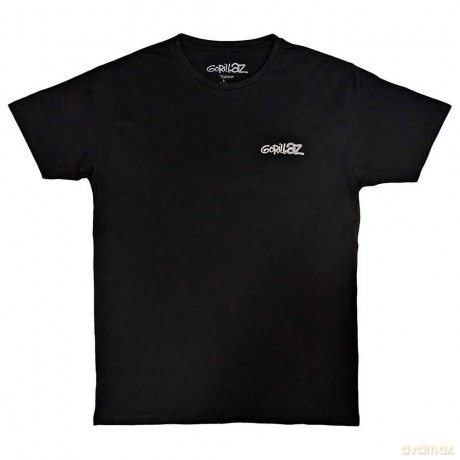 Gorillaz: Unisex T-Shirt: Pocket Spray - George Group (Black) (Back Print) (Medium)