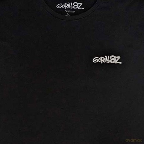 Gorillaz: Unisex T-Shirt: Pocket Spray - George Group (Black) (Back Print) (Small)