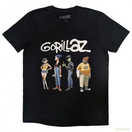 Gorillaz: Unisex T-Shirt: Spray Logo Group (Black) (X-Large)