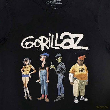 Gorillaz: Unisex T-Shirt: Spray Logo Group (Black) (X-Large)
