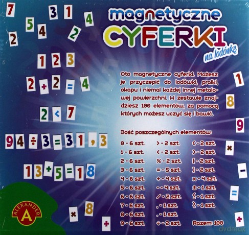 ALEXANDER Cyferki magnetyczne na lodówkę [ZABAWKA]