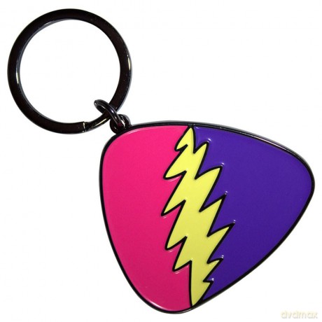 Grateful Dead: Keychain: Pink/Purple Plectrum