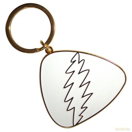Grateful Dead: Keychain: White Plectrum