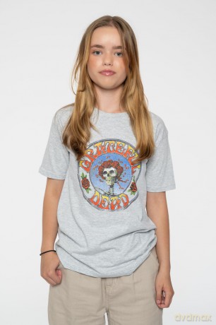 Grateful Dead: Kids T-Shirt: Bertha Circle Vintage Wash (Heather Grey) (11-12 Years)