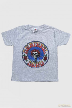 Grateful Dead: Kids T-Shirt: Bertha Circle Vintage Wash (Heather Grey) (11-12 Years)