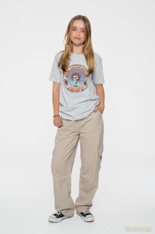 Grateful Dead: Kids T-Shirt: Bertha Circle Vintage Wash (Heather Grey) (9-10 Years)