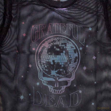 Grateful Dead: Ladies Crop Top: Stealy Glitter Ball (Black) (Mesh) (Small)