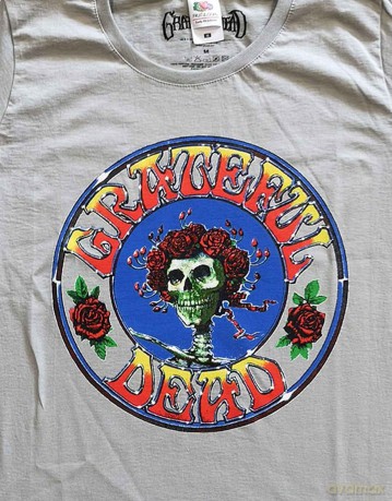Grateful Dead: Ladies T-Shirt: Bertha Circle Vintage Wash (Grey) (X-Large)