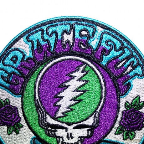 Grateful Dead: Standard Patch: Steal Your Face Purple/Green