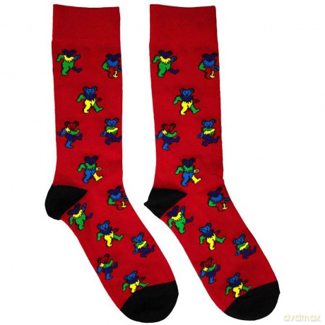 Grateful Dead: Unisex Ankle Socks: Dancing Bears (Red) (UK Size 6 - 11)