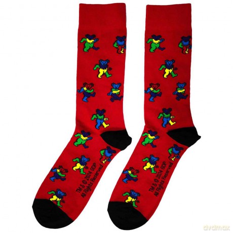 Grateful Dead: Unisex Ankle Socks: Dancing Bears (Red) (UK Size 6 - 11)
