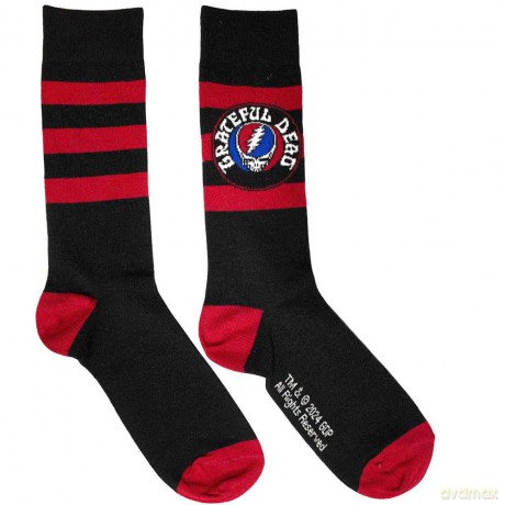 Grateful Dead: Unisex Ankle Socks: Steal Your Face Logo (Black) (UK Size 6 - 11)