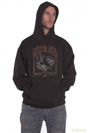 Grateful Dead: Unisex Pullover Hoodie: Vintage Poster (Black) (Large)