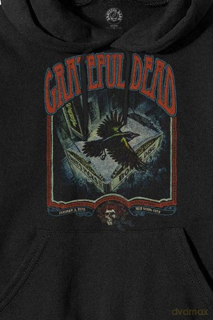 Grateful Dead: Unisex Pullover Hoodie: Vintage Poster (Black) (Large)