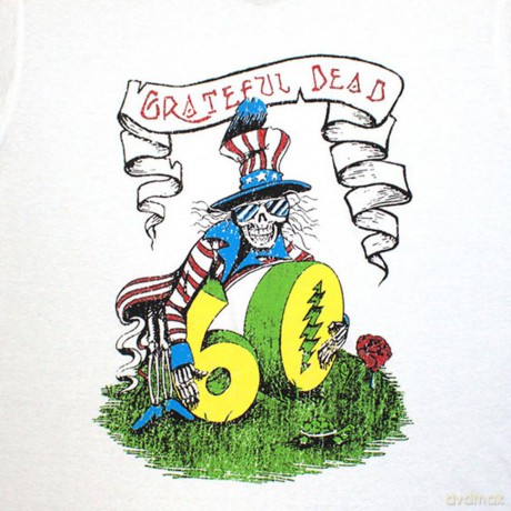 Grateful Dead: Unisex T-Shirt: 60th Rose Pose (White) (Small)