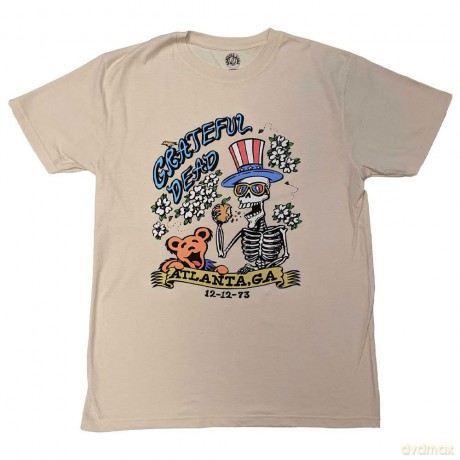 Grateful Dead: Unisex T-Shirt: Atlanta Flowers (Natural) (Large)