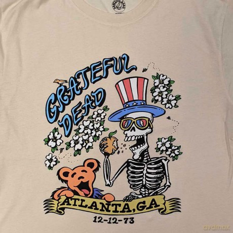 Grateful Dead: Unisex T-Shirt: Atlanta Flowers (Natural) (Medium)