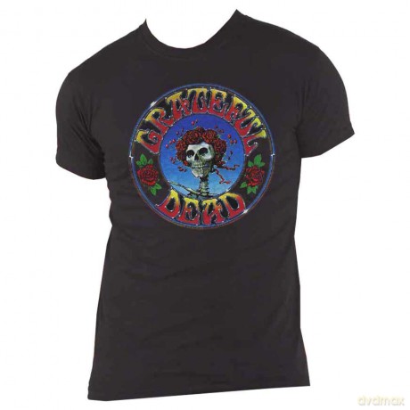 Grateful Dead: Unisex T-Shirt: Bertha Circle Vintage Wash (Black) (Large)
