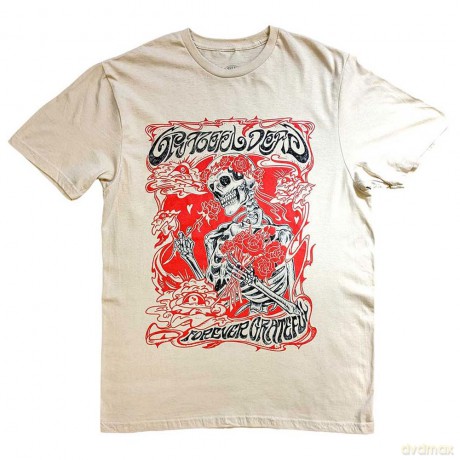 Grateful Dead: Unisex T-Shirt: Forever Red Frame (Sand) (Medium)