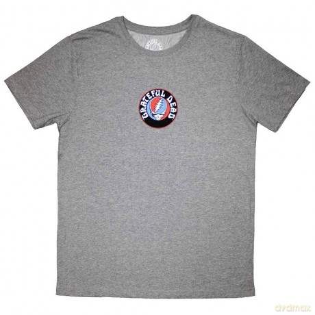 Grateful Dead: Unisex T-Shirt: Mini Steal Your Face Logo (Grey) (Medium)