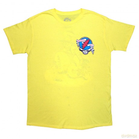 Grateful Dead: Unisex T-Shirt: Rose Pose Yellow (Yellow) (Back Print) (Large)