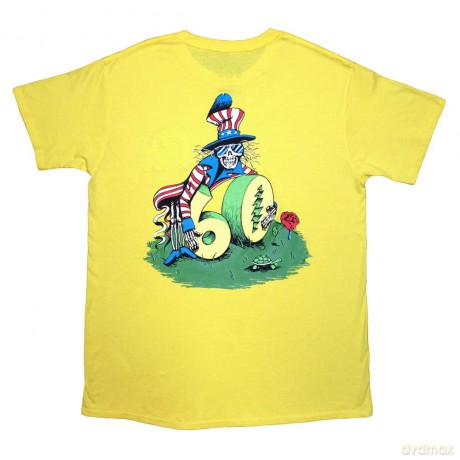 Grateful Dead: Unisex T-Shirt: Rose Pose Yellow (Yellow) (Back Print) (Large)
