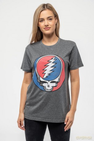 Grateful Dead: Unisex T-Shirt: Steal Your Face Classic (Brindle) (Medium)