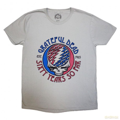 Grateful Dead: Unisex T-Shirt: Stealie 60 (Grey) (Medium)
