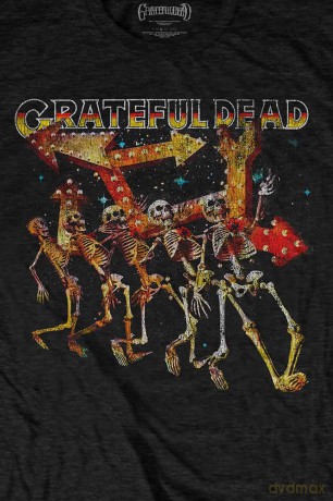 Grateful Dead: Unisex T-Shirt: Truckin' Skellies Vintage (Black) (Medium)