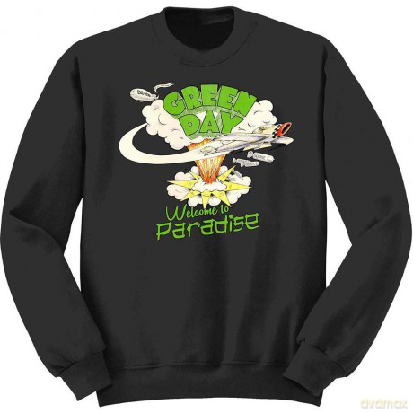 Green Day: Kids Youth's Fit Sweatshirt: Welcome to Paradise (7 - 8 Years (Large))