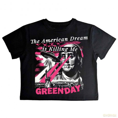 Green Day: Ladies Crop Top: American Dream (Black) (Medium)