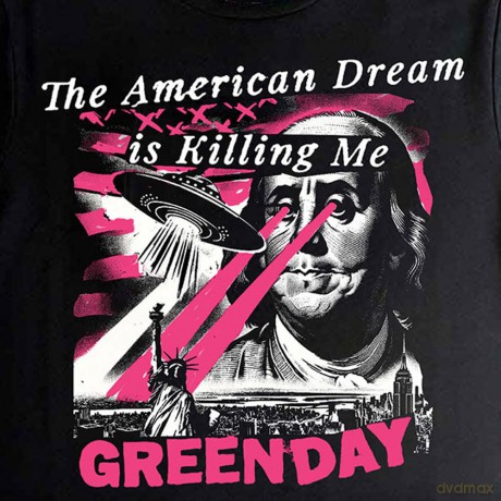 Green Day: Ladies Crop Top: American Dream (Black) (Small)