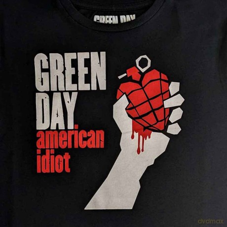 Green Day: Ladies Crop Top: American Idiot (Black) (Large)