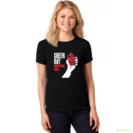 Green Day: Ladies T-Shirt: American Idiot (Black) (X-Small)