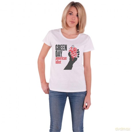 Green Day: Ladies Tee: American Idiot (Large)